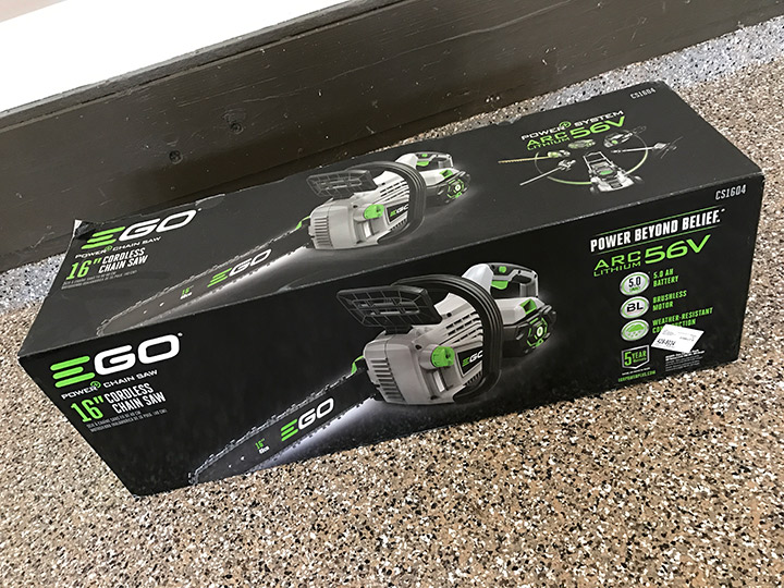 EGO chainsaw box