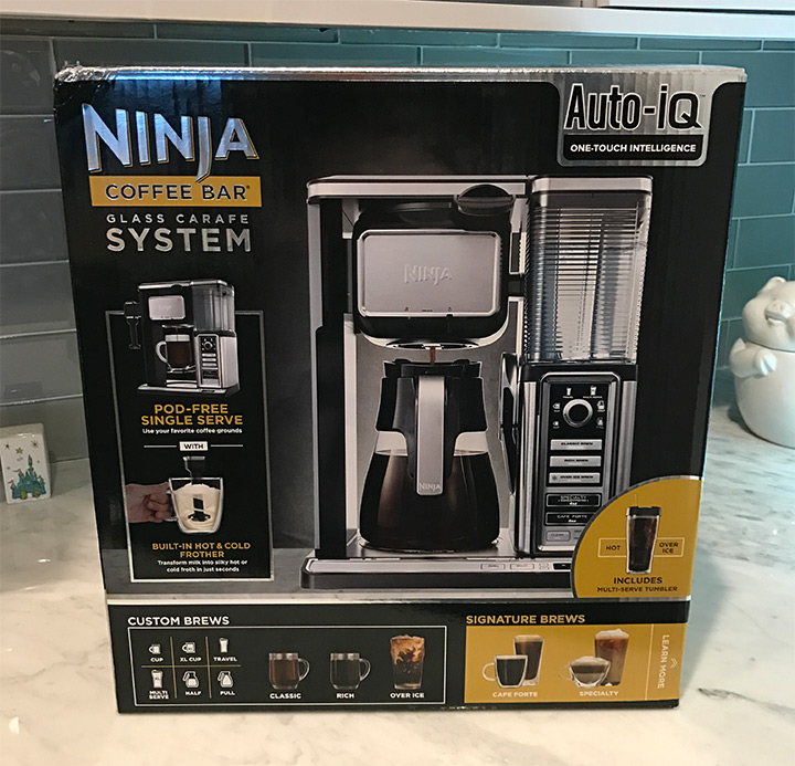 Coffee Bar System Ninja Coffee Maker Milk Frother w Glass Carafe